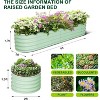coucheta Galvanized Raised Beds for Outdoor, Oval/Round Raised Garden Bed with Open Base, Planter Raised Boxes for Outdoor Vegetables & Flowers - 2 of 4