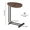 NicBex C-Shaped Side End Table for Sofa and Bedside,Couch Side Tables,Wood End Table with Metal Frame Slide for Bedroom Living Room - 2 of 4