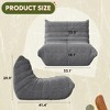 Itopfox Giant Bean Bag Chair with Memory Foam, Sofa Recliner for Living Room and Bedroom, Plush Microfiber Leather Upholstery, Ergonomic Design Black - 3 of 4
