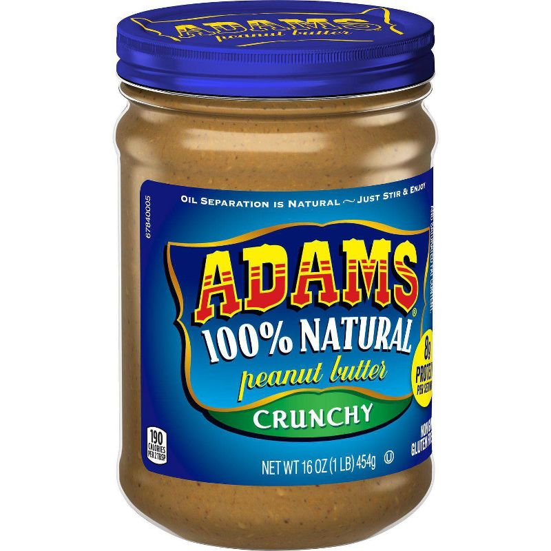Adams 100% Natural Crunchy Peanut Butter - 16oz, 3 of 5