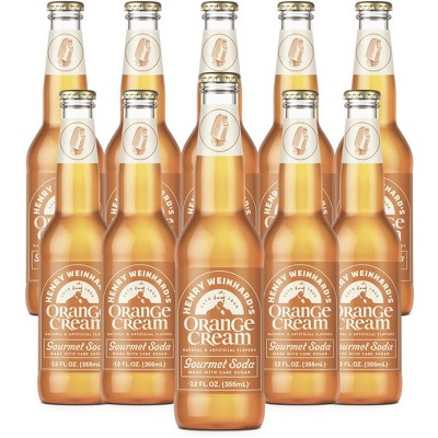 Henry Weinhard's Orange Cream Soda 10 Pack | 12oz Glass Bottles | Classic American Flavor | Premium Craft Soda
