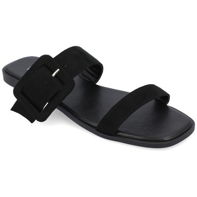 Journee Collection Womens Kerris Multi Strap Slip On Sandals