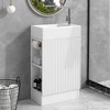 MOEPISY 18.6 inch Bathroom Vanity with Sink, Bathroom Vanity Cabinet with Two-tier Shelf, Left or Right Orientation - 2 of 4