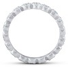 Pompeii3 3/4ct Staclable Diamond Wedding Vintage Eternity Ring 14k White Gold - 3 of 4