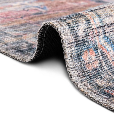 Nostalgia Gem Floral Flatweave Multicolor Synthetic Rug