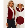 INSPIRE CHIC Women's V Neck Sleeveless Retro Waistcoat Vest - 2 of 4