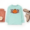 The Juniper Shop SmileyWorld Pumpkin Face Checkered Youth Long Sleeve Tee - 3 of 4