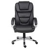 Executive Leatherplus Chair Black - Boss Office Products: High Back, Waterfall Seat, No Tool Assembly - 3 of 4