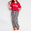 Simply Sage Market Women's Merry Bold Cursive Puff Print Pajama Set - 3 of 4