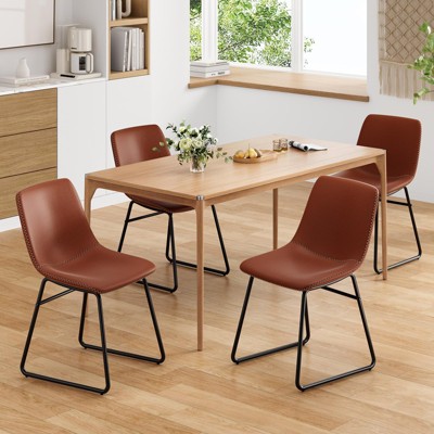 Bencmate Accent Chairs, Dining Chairs Set of 4, Kitchen & Dining Room Chairs Dining Chairs, Brown,22"*20.5"*33.9"