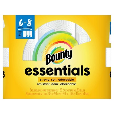 Bounty Essentials Select-A-Size Paper Towels - 6 Big Rolls