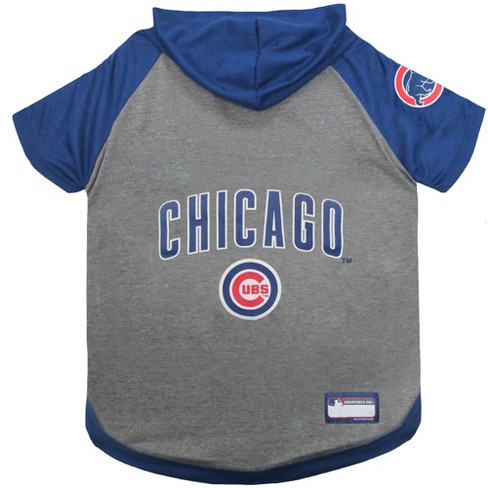 Mlb Chicago Cubs Pets First Pet Baseball Hoodie Shirt - Gray S