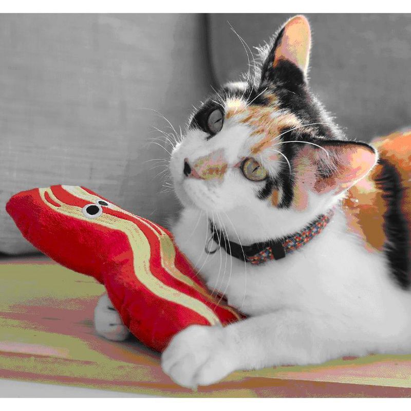 Mad Cat Big Bacon Kicker Catnip & Silvervine Cat Toy, 2 of 4