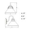 Vaxcel Outland 1 - Light Sconce in  Aged Iron - 3 of 4
