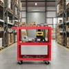 KTMBDW 3-Tier Storage Cart with Handle, 14'' Wide x 30.5'' Height Rolling Organizer for Kitchen, Bathroom, Laundry Room - Red - 2 of 4