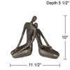 Dahlia Studios Loving Couple 11 1/2" Wide Bronze Sculpture - 4 of 4