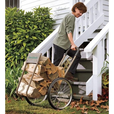Plow & Hearth Rolling Wood Caddy and Cover
