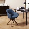 HOMLUX Natural Decor Accent Chair Pyramid Swivel Dining Chair with Beech Wood Legs For Bedroom,Home Office,Kitchen - 3 of 4