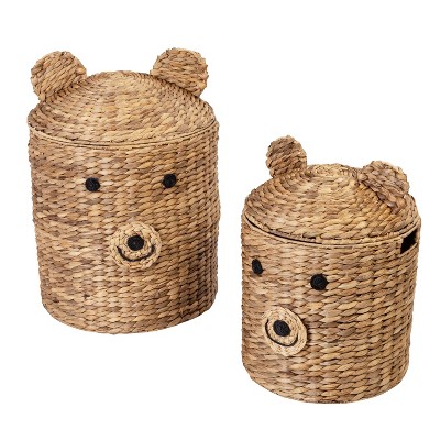 Image of Honey-Can-Do Set of 2 Bear Shaped Storage Set