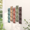 Metal Abstract 5 Wavy Panels Wall Decor with Embossed Details - Olivia & May: Iron Art, Vertical Display - image 4 of 4