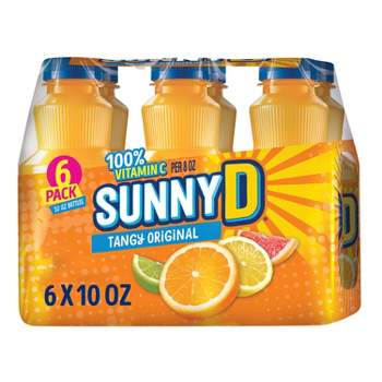 SunnyD Tangy Original Orange Flavored Citrus Punch Bottles - 6pk/10 fl oz