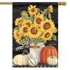 Fall's Glory Floral House Flag Autumn Sunflowers 28" x 40" Briarwood Lane - 2 of 4