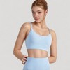 Anna-Kaci Active Women's Seamless Scoop Neck Sports Bra with Thin Adjustable Straps and Soft Stretch Fabric - 4 of 4