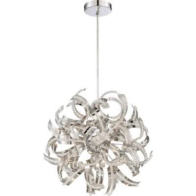 Quoizel 17" Polished Chrome Ribbons Pendant Light