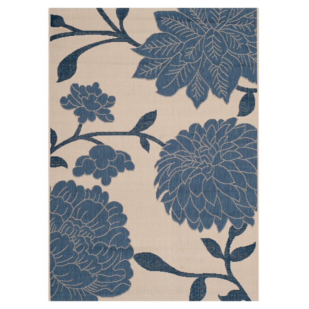 4' x 5'7in Annette Outdoor Rug Beige/Blue - Safavieh