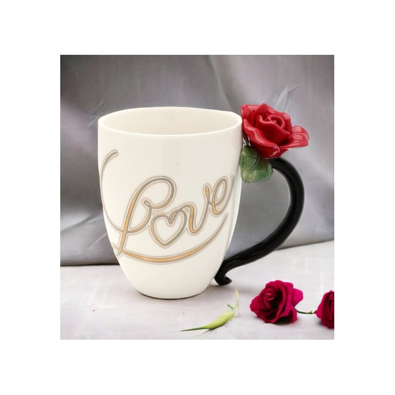 Kevins Gift Shoppe Ceramic Red Rose Mug, 3 of 4
