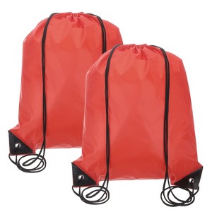 Unique Bargains Fitness Sports Travel Lightweight Drawstring Backpacks 2 Pcs - 1 of 4