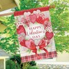 Valentine's Wreath Hearts House Flag Plaid Holiday 28" x 40" Briarwood Lane - 4 of 4