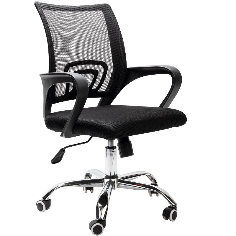 Mind Reader Ergonomic Rolling Office Chair, Breathable Mesh, Adjustable Lumbar Support, Drafting, Computer, 1 of 2