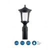 Progress Lighting East Haven 1-Light LED Outdoor Post Lantern in Black with Seeded Glass Shade - 3 of 4