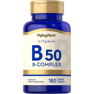 Piping Rock B-50 Vitamin B Complex | 180 Coated Caplets : Target