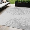 Gray And Ivory Abstract Washable Indoor Outdoor Area Rug - 2 of 4