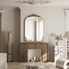 BEAUTYPEAK Vanity Wall Mirror Decorative Vintage Arch Bathroom Mirror with Designed Bottom - 3 of 4
