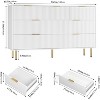 Fluted Dresser for Bedroom,7 Drawer Dresser,Wooden Chest of Drawers,Modern Storage Dressers for Living Room - 2 of 4
