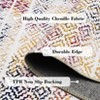 Modern Washable Rug Non-Slip - Geometric Low Pile Area Rug, Neutral Beige Kitchen Mat - Machine Washable & Stain Resistant - 2 of 4