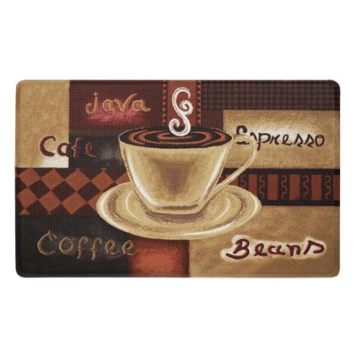 GoodGram Coffee Shoppe Cafe Memory Foam Anti-Fatigue Kitchen Floor Mat - 18 in. W x 30 in. L