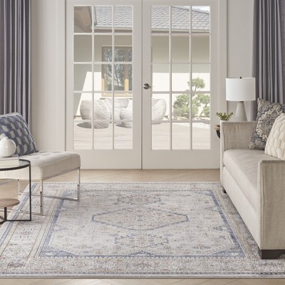 Handmade Grey/Blue Vintage Persian-Inspired 8' x 10' Rug