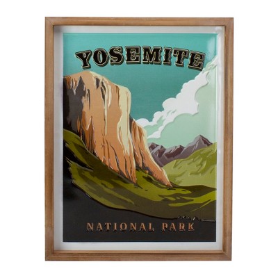 Raz Imports 18" Green and Brown Yosemite National Park Wall Art