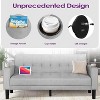 TYBOATLE 3-Piece Sofa Couch, Modern Linen Upholstered Sofa, 1 Loveseat & 1 Accent Chair Sofa with Deep Seats for Living Room,Light Gray - 2 of 4