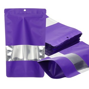 Unique Bargains Matte Metallic Aluminum Foil Zip Closure Food Storage Containers 60 Pcs - 1 of 4