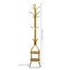 YIYIBYUS Modern Metal Coat Rack Stand with Double Layer Basket, Freestanding Coat Rack with 12 Hooks - 4 of 4