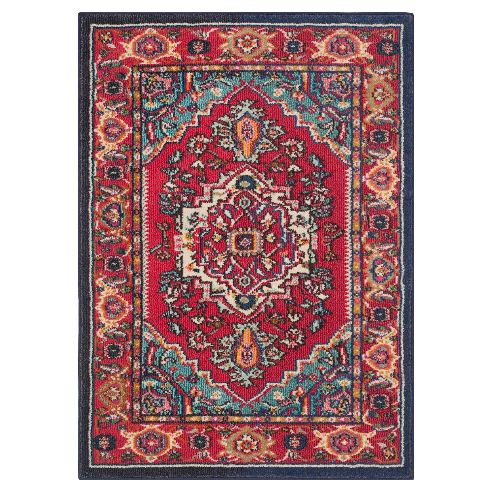 3'x5' Jacquard Accent Rug Red/Turquoise - Safavieh