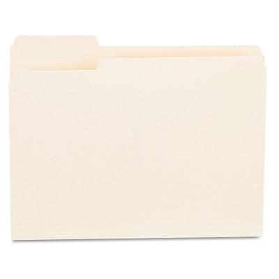 UNIVERSAL File Folders 1/3 Cut First Position One-Ply Top Tab Letter Manila 100/Box 12121