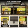 Bestier TV Stand Tall Entertainment Center with Storage For 70 Inch TV - 4 of 4
