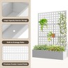 TOAOTBNBO Metal Raised Garden Bed with Square-Hole Trellis, Outdoor Planter Box for Climbing Plants, Galvanized Garden Box with Drainage Holes - 4 of 4