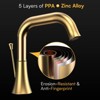 ChicFurnit Bathroom Sink Faucet 2 Handle Widespread with Pop Up Drain and Lead Free for Bathroom, Gold, 14.17"*7.09"*4.33" - 4 of 4